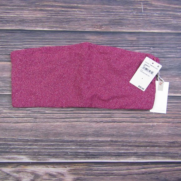 Good American NEW XL Pink Sparkle Better Bandeau Band Top Swim Beach Summer 4 - Picture 2 of 9